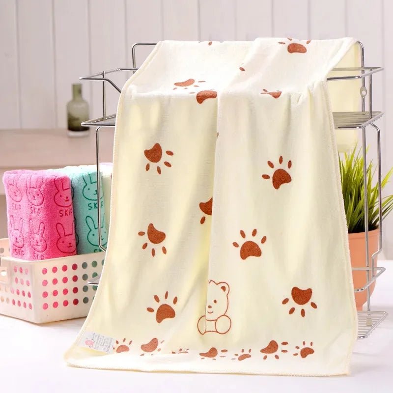Serviette Microfibre - PetTowel™ - Ourson Crème - ENTREPÔT DU CHAT