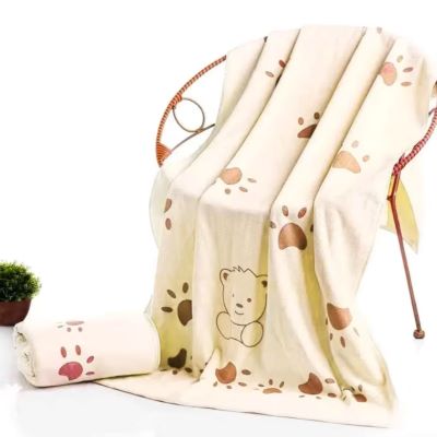 Serviette Microfibre - PetTowel™ - Ourson Crème - ENTREPÔT DU CHAT