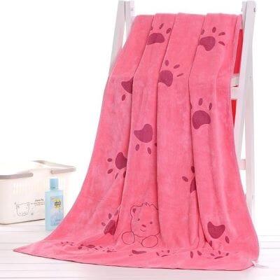 Serviette Microfibre - PetTowel™ - Ourson Rose - ENTREPÔT DU CHAT
