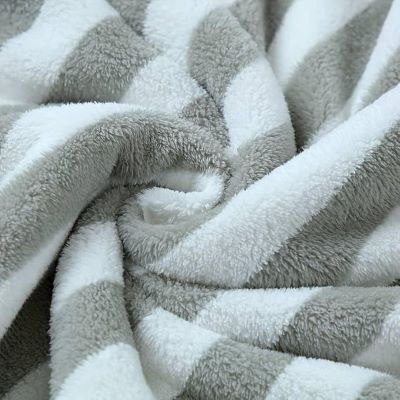 Serviette Microfibre - PetTowel™ - Rayures Gris Clair - ENTREPÔT DU CHAT