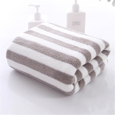 Serviette Microfibre - PetTowel™ - Rayures Gris Clair - ENTREPÔT DU CHAT