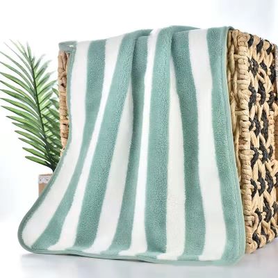Serviette Microfibre - PetTowel™ - Rayures Menthe Douce - ENTREPÔT DU CHAT