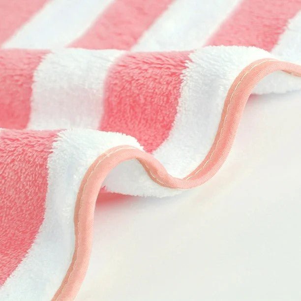 Serviette Microfibre - PetTowel™ - Rayures Rose Pâle - ENTREPÔT DU CHAT