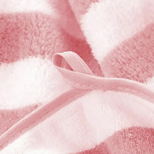 Serviette Microfibre - PetTowel™ - Rayures Rose Pâle - ENTREPÔT DU CHAT