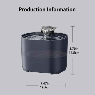 Fontaine a eau chat format compact noire