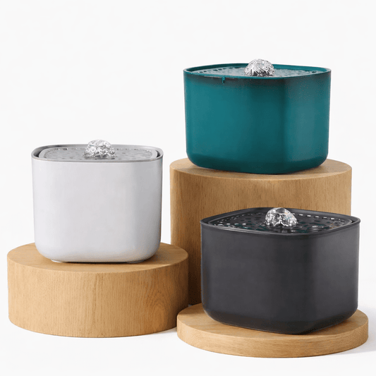 fontaine a eau chat disponible en trois coloris soir noir blanc vert