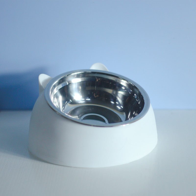 gamelle chat blanche à petite capacité pour nourriture uniquement