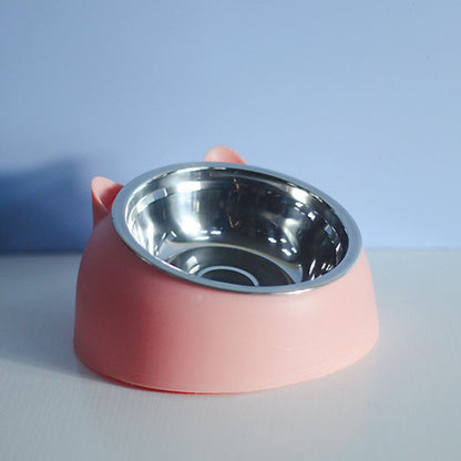 gamelle chat rose à petite capacité pour nourriture uniquement