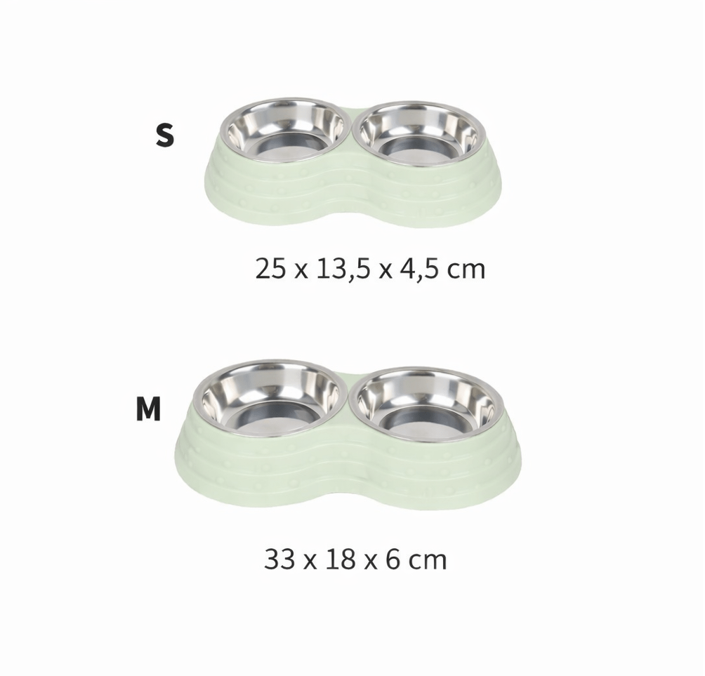 la gamelle chat double est proposée en format petit et moyen
