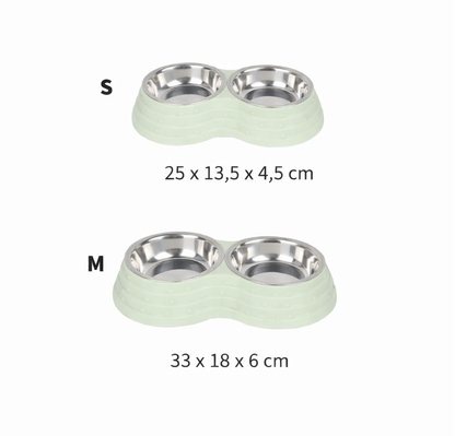 la gamelle chat double est proposée en format petit et moyen