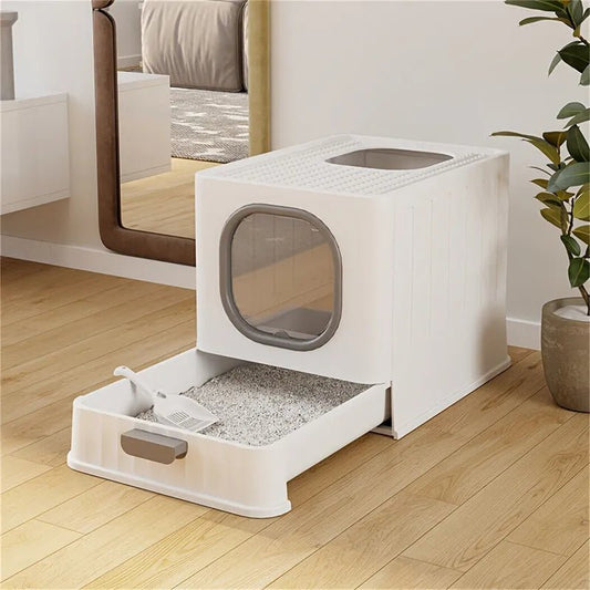 Maison de toilette pour chat avec tiroir pour y mettre la litière pour facilité le nettoyage boxlitter