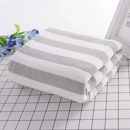 Serviette Microfibre - PetTowel™ - Rayures Gris Clair - ENTREPÔT DU CHAT