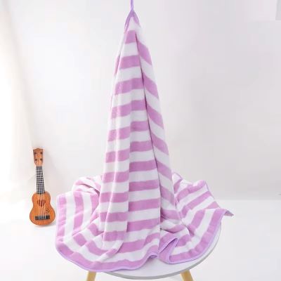 Serviette Microfibre - PetTowel™ - Rayures Lavande - ENTREPÔT DU CHAT