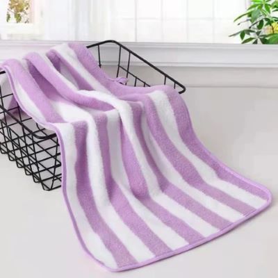 Serviette Microfibre - PetTowel™ - Rayures Lavande - ENTREPÔT DU CHAT