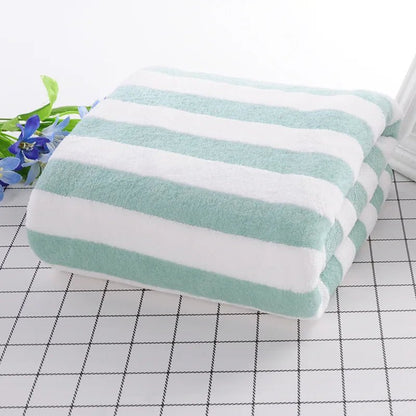 Serviette Microfibre - PetTowel™ - Rayures Menthe Douce - ENTREPÔT DU CHAT